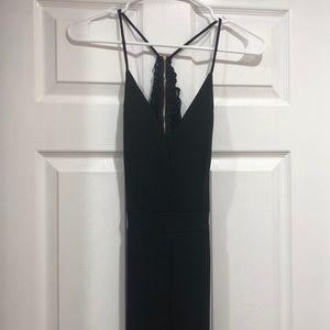Long black jumpsuit lace back
